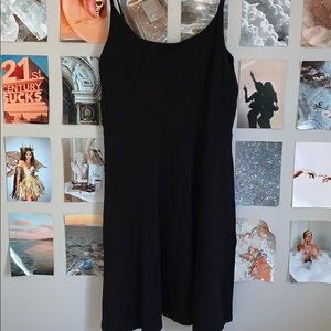 H&M black skater dress fitted